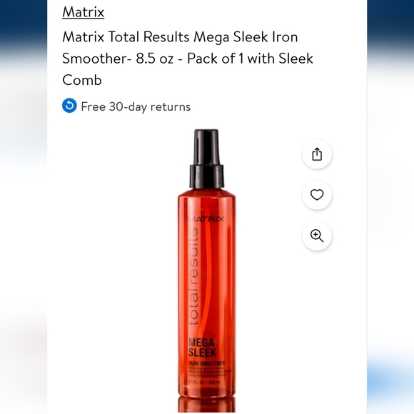 Matrix total results mega sleek iron smoother, 8.5 fluid oz - Picture 1 of 9